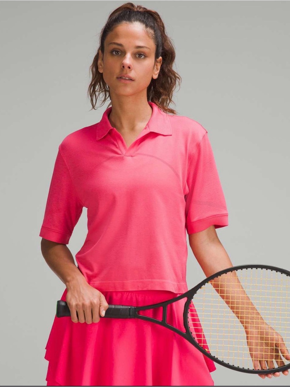 Lululemon Swiftly Tech Relaxed Fit Polo Lip Gloss Pink Size 6